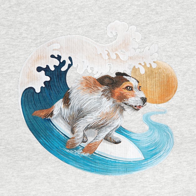 Surfing Dog by ruta13art